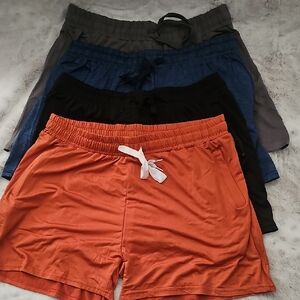 Vibrant Women's Athletic Shorts - Orange, Black, Gray, Blue